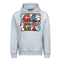 Heather Grey Baseball gigi leopard frame Urban Hoodie - LillyAllenDesigns