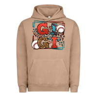 Pigment Burro Baseball gigi leopard frame Urban Hoodie - LillyAllenDesigns