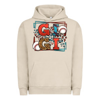 Pigment French Oak Baseball gigi leopard frame Urban Hoodie - LillyAllenDesigns