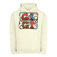 Pigment Pistachio Baseball gigi leopard frame Urban Hoodie - LillyAllenDesigns