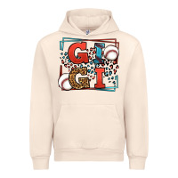 Sandshell Baseball gigi leopard frame Urban Hoodie - LillyAllenDesigns