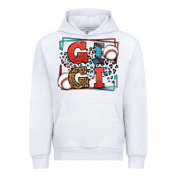 White Baseball gigi leopard frame Urban Hoodie - LillyAllenDesigns