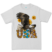 Dove Grey Western Usa Eagle Premium Tee - LillyAllenDesigns