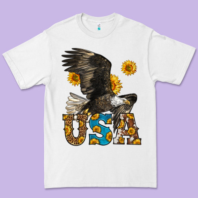 Western Usa Eagle Premium Tee Designed By Lillyallendesigns