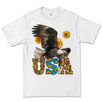 White Western Usa Eagle Premium Tee - LillyAllenDesigns