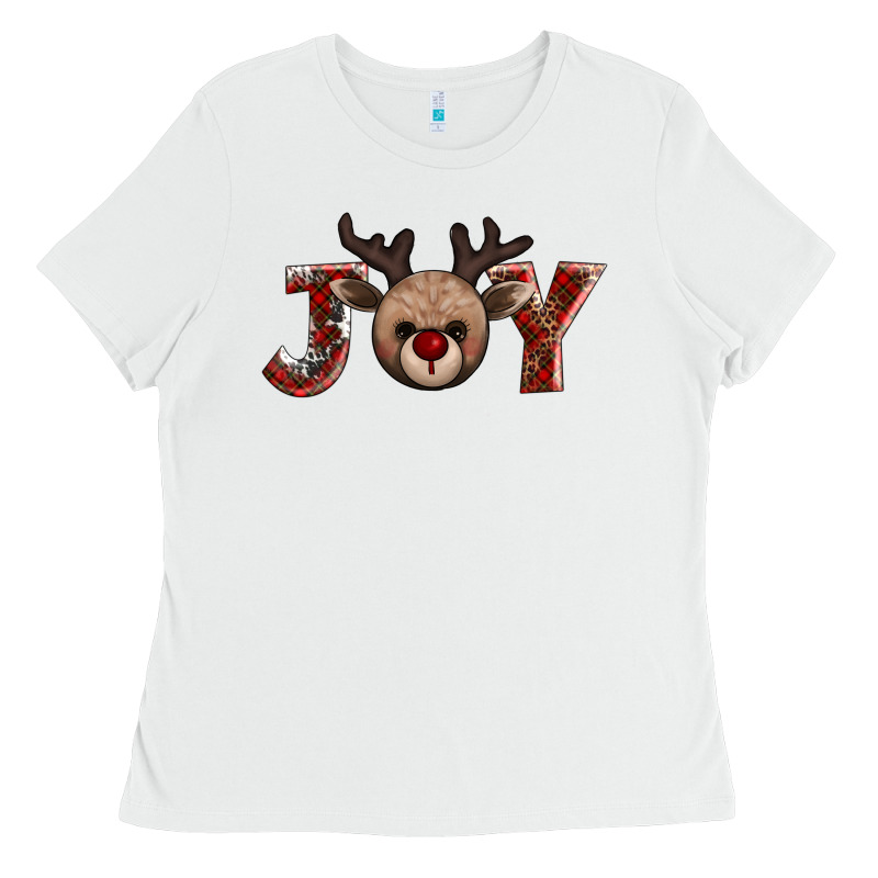 Joy Reindeer Ladies Tee by AdoDesignShop | Teevron