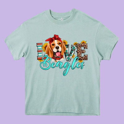 Love Beagles Heavy Core Tee Designed By Artiststas