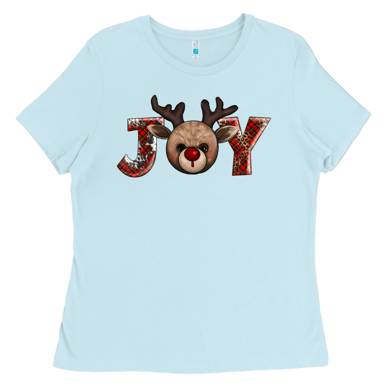 Joy Reindeer Ladies Tee by AdoDesignShop | Teevron