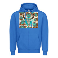True Royal gemstone bull skull leopard Zipper Hoodie - TumblerDesignByShophia