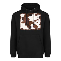 Black Brown Cowhide Background Heavyweight Hoodie - CowCowDesign