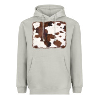 Moon Dust Brown Cowhide Background Heavyweight Hoodie - CowCowDesign