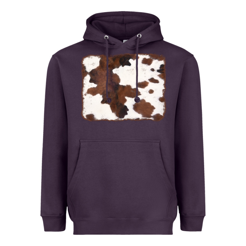 Brown Cowhide Background Heavyweight Hoodie by CowCowDesign | Teevron