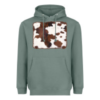 Sage Brown Cowhide Background Heavyweight Hoodie - CowCowDesign