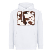 White Brown Cowhide Background Heavyweight Hoodie - CowCowDesign