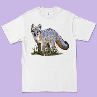 Gray Fox Premium Tee Designed By Lillyallendesigns