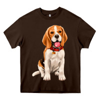 Chocolate Brown beagle Heavy Core Tee - Artiststas