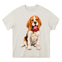 Cream beagle Heavy Core Tee - Artiststas