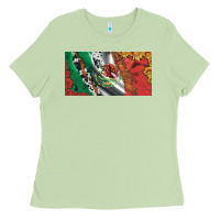 Matcha mexico flag cowhide leopard sunflower and roses licanse  plate Ladies Tee - Artiststas