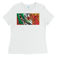 White mexico flag cowhide leopard sunflower and roses licanse  plate Ladies Tee - Artiststas