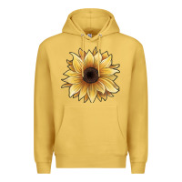 Antique Gold watercolor sunflower Premium Hoodie - JahusDesignShop