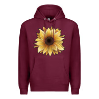 Burgundy watercolor sunflower Premium Hoodie - JahusDesignShop