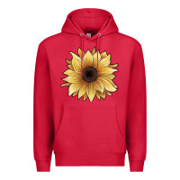 Cardinal watercolor sunflower Premium Hoodie - JahusDesignShop