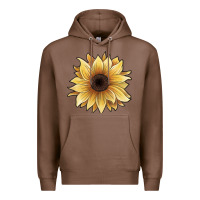 Chestnut watercolor sunflower Premium Hoodie - JahusDesignShop