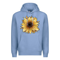 Colony Blue watercolor sunflower Premium Hoodie - JahusDesignShop