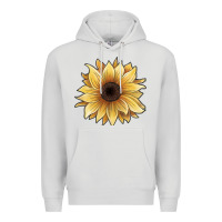 Dove Grey watercolor sunflower Premium Hoodie - JahusDesignShop