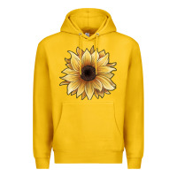 Lemon watercolor sunflower Premium Hoodie - JahusDesignShop