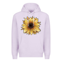 Lilac watercolor sunflower Premium Hoodie - JahusDesignShop