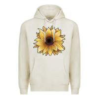 Oatmeal Heather watercolor sunflower Premium Hoodie - JahusDesignShop