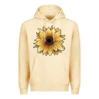 Pina Colada watercolor sunflower Premium Hoodie - JahusDesignShop