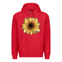 Red watercolor sunflower Premium Hoodie - JahusDesignShop