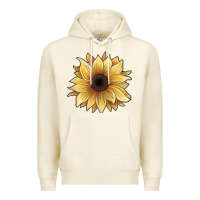Sandshell watercolor sunflower Premium Hoodie - JahusDesignShop