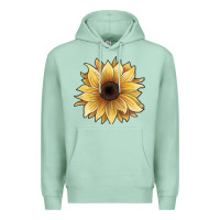 Seafoam watercolor sunflower Premium Hoodie - JahusDesignShop