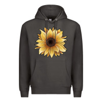 Smoke watercolor sunflower Premium Hoodie - JahusDesignShop