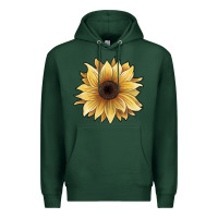 Sports Green watercolor sunflower Premium Hoodie - JahusDesignShop