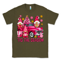 Army Green Tis' the season pink Christmas gnomes truck Classic Tee - NancyCooperArtShop