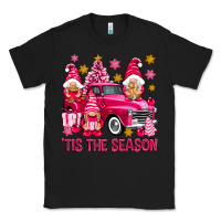 Black Tis' the season pink Christmas gnomes truck Classic Tee - NancyCooperArtShop