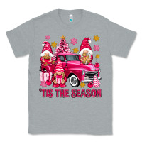 Heather Grey Tis' the season pink Christmas gnomes truck Classic Tee - NancyCooperArtShop