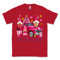 Red Tis' the season pink Christmas gnomes truck Classic Tee - NancyCooperArtShop