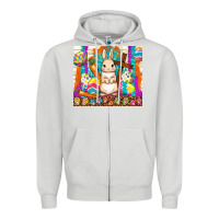 Dove Grey easter day rabbit Zipper Hoodie - TumblerDesignByShophia