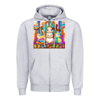 Heather Grey easter day rabbit Zipper Hoodie - TumblerDesignByShophia
