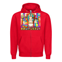 Red easter day rabbit Zipper Hoodie - TumblerDesignByShophia