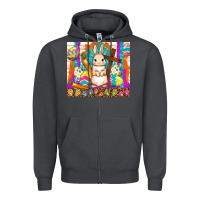 Smoke easter day rabbit Zipper Hoodie - TumblerDesignByShophia