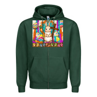 Sports Green easter day rabbit Zipper Hoodie - TumblerDesignByShophia