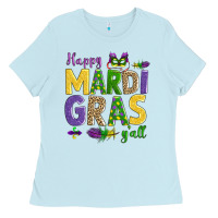 Baby Blue happy mardi gras y'all Ladies Tee - AdoDesignShop