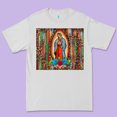Our Lady Of Guadalupe Serape Premium Tee Designed By Barkaloodesign