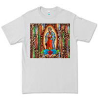Dove Grey our lady of Guadalupe serape Premium Tee - BarkalooDesign